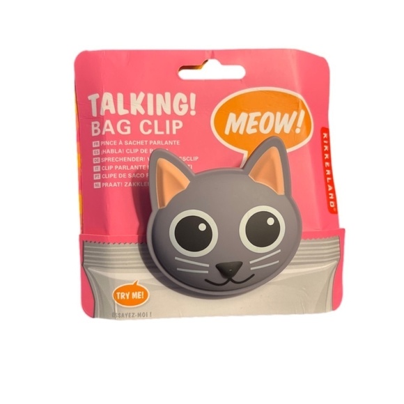 Kikkerland Other - World Market Kikkerland Cat Talking Bag Chip Clip